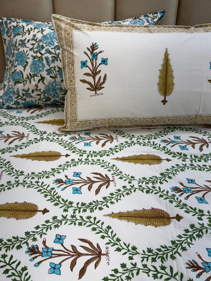 hand block printed bedsheet