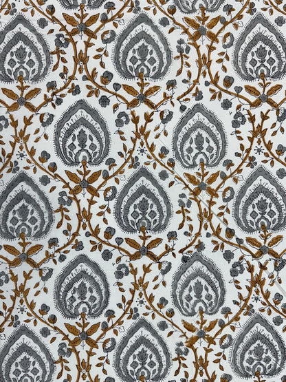 Percale Cotton Grey Meadow Double Bedsheet