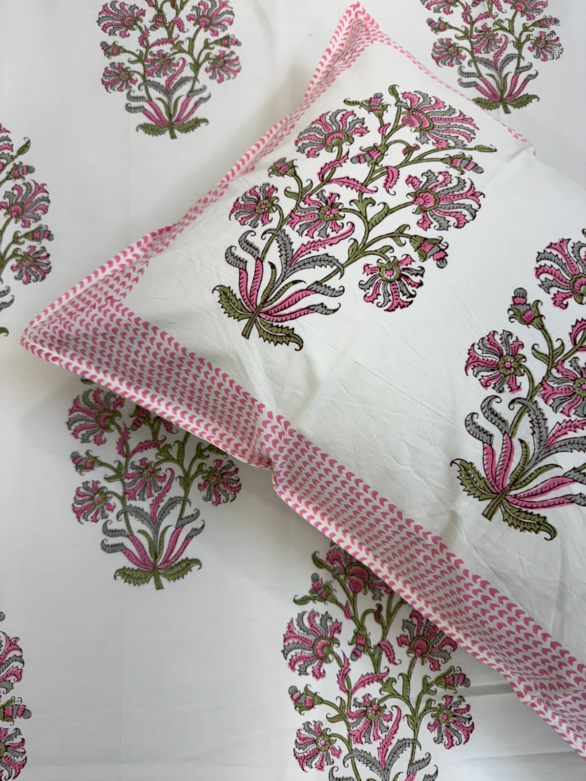 hand block printed bedsheet