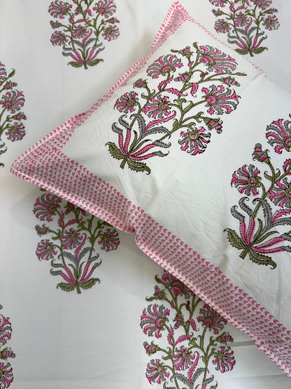 hand block printed bedsheet