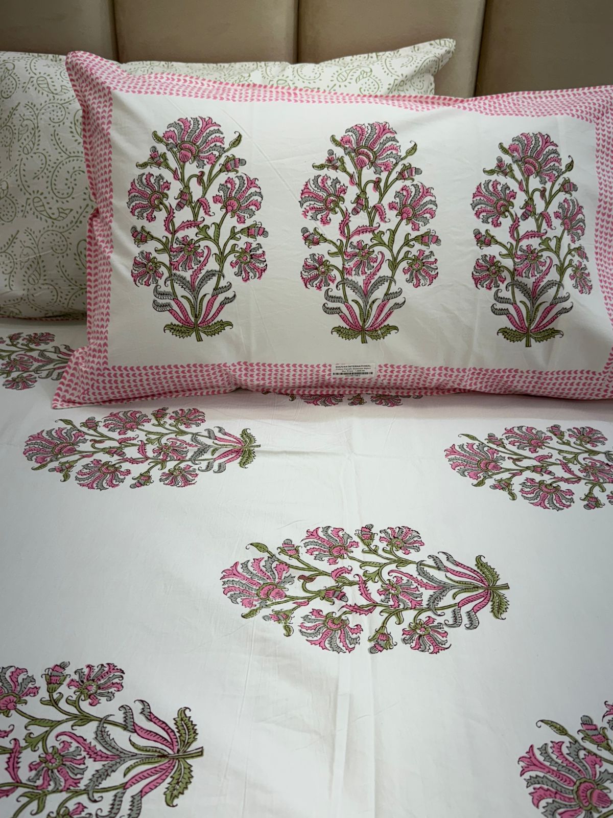 hand block printed bedsheet