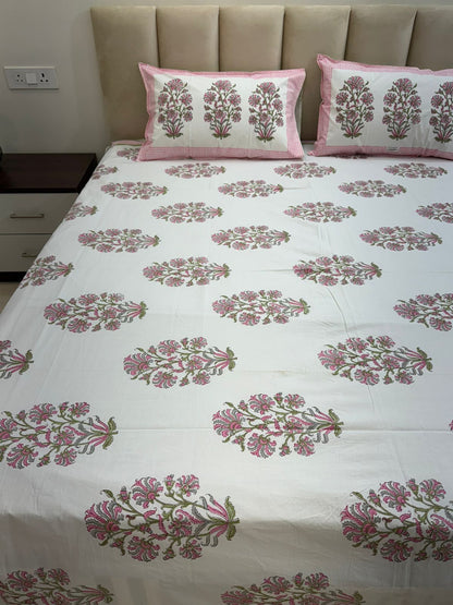 hand block printed bedsheet