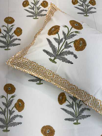 hand block printed bedsheet