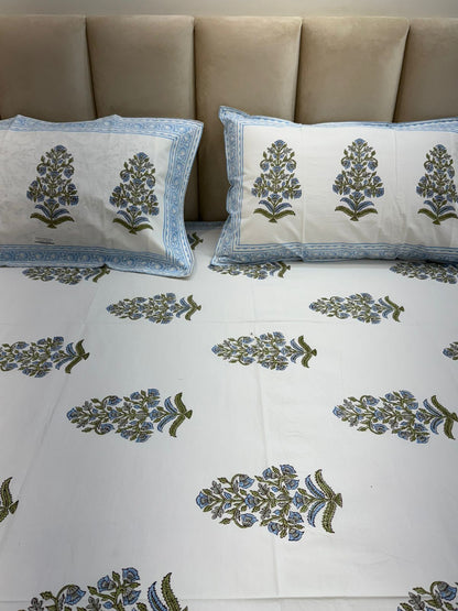 hand block printed bedsheet