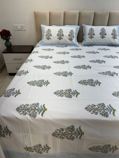 hand block printed bedsheet