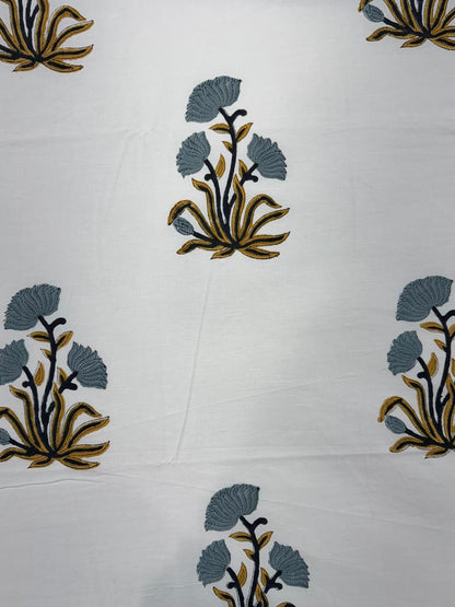 Percale Cotton Gray Boota King Double Bedsheet