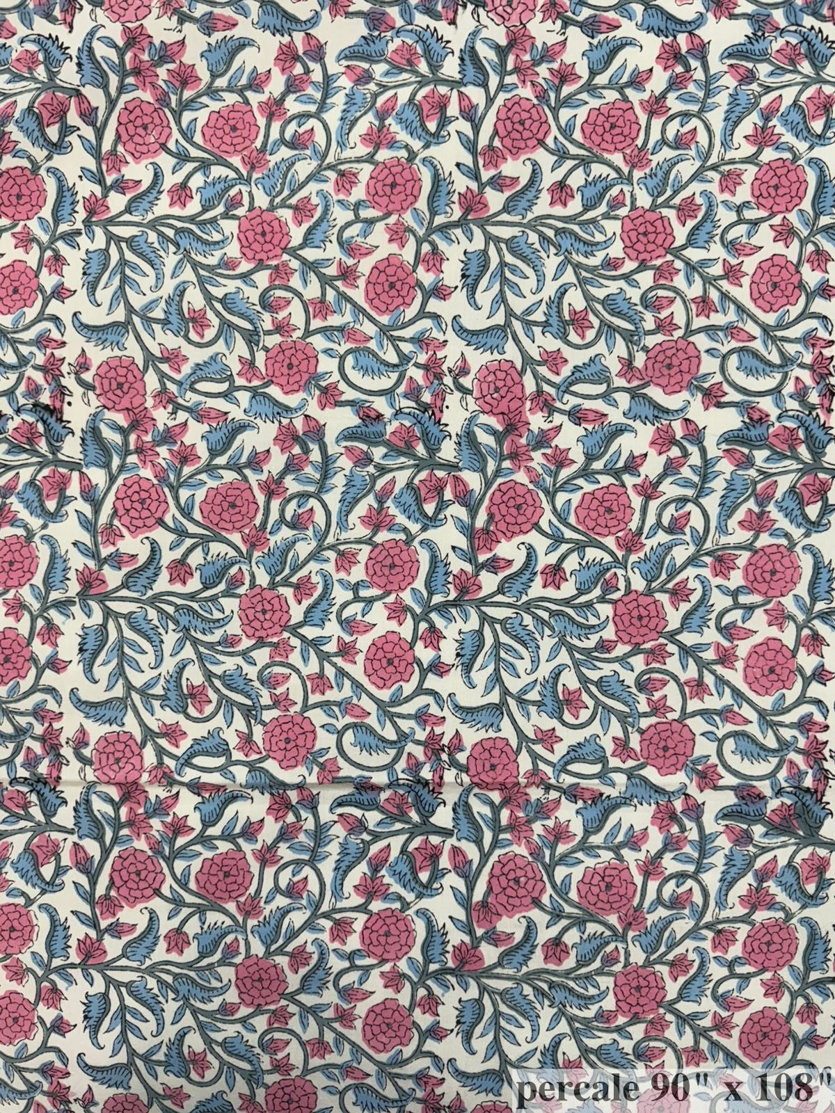 Blush Petals Percale Double Bedsheet