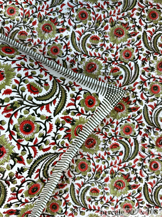 Garden Glow Percale Double Bedsheet