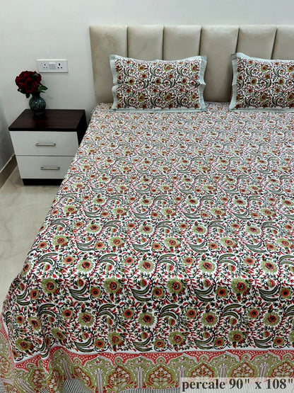 Garden Glow Percale Double Bedsheet