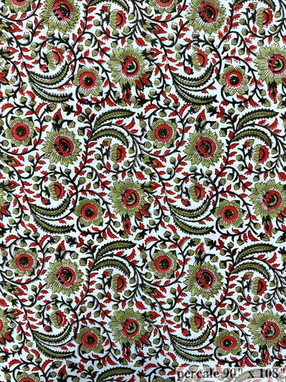 Garden Glow Percale Double Bedsheet