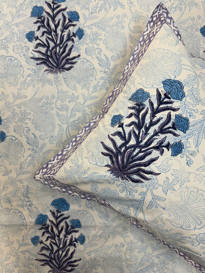 Percale Cotton Neel Boota Double Bedsheet