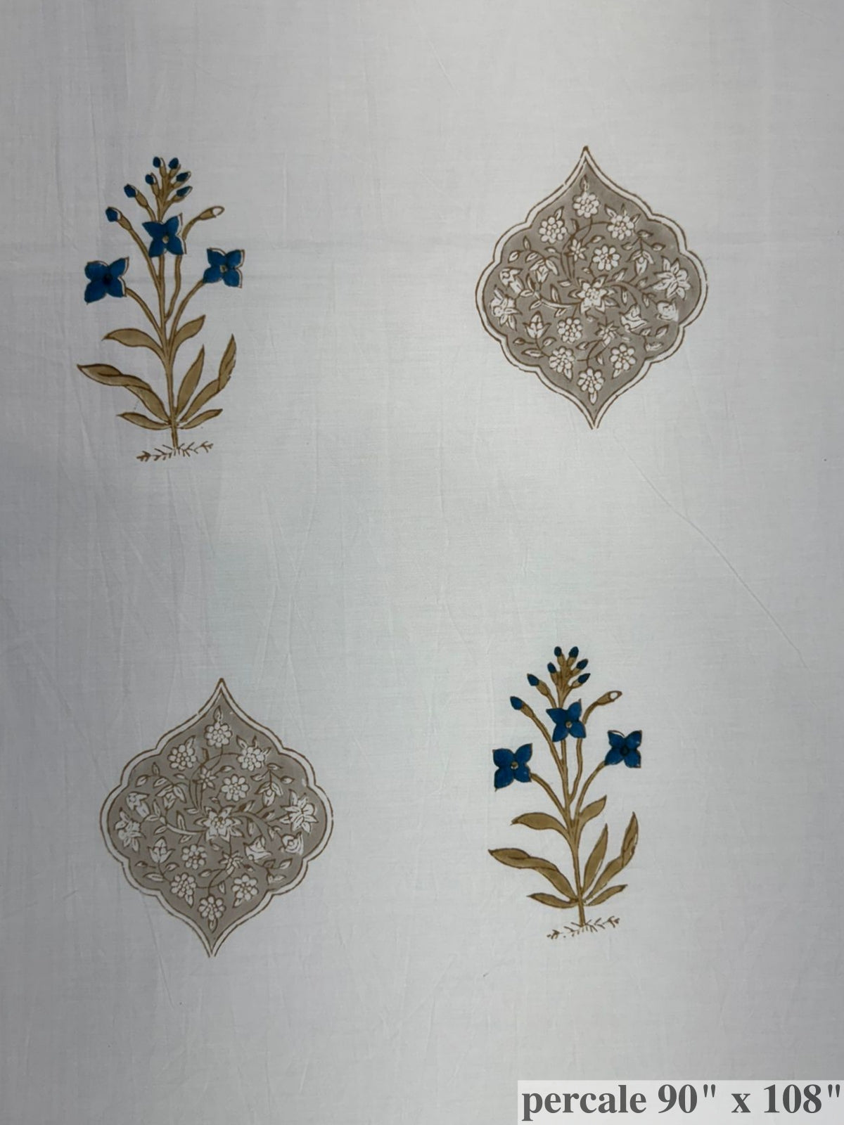 Harvest Mughal Boota Percale Double Bedsheet