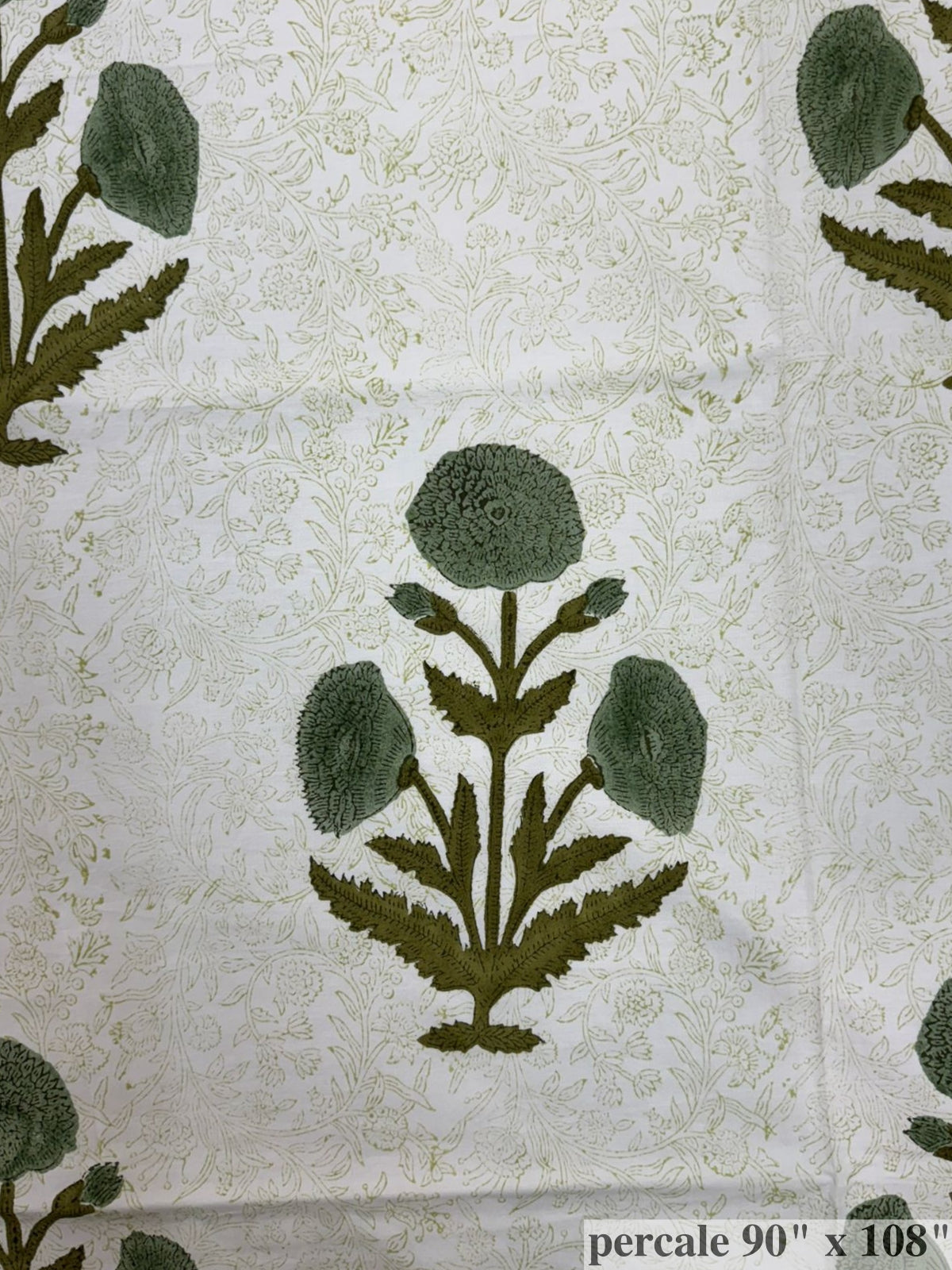 Emerald Green Boota Percale Double Bedsheet