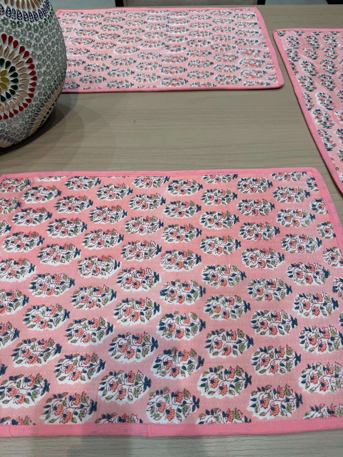 Cotton Quilted Dining Mat Set
