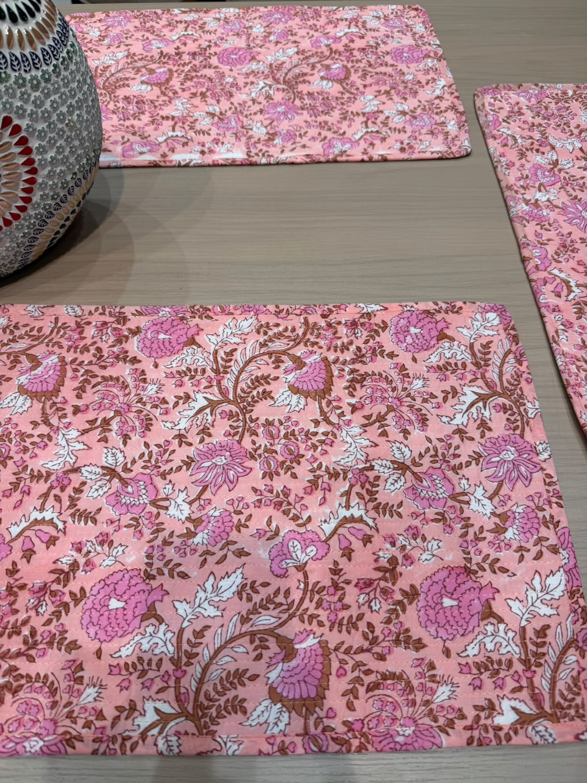 Cotton Quilted Dining Mat Set