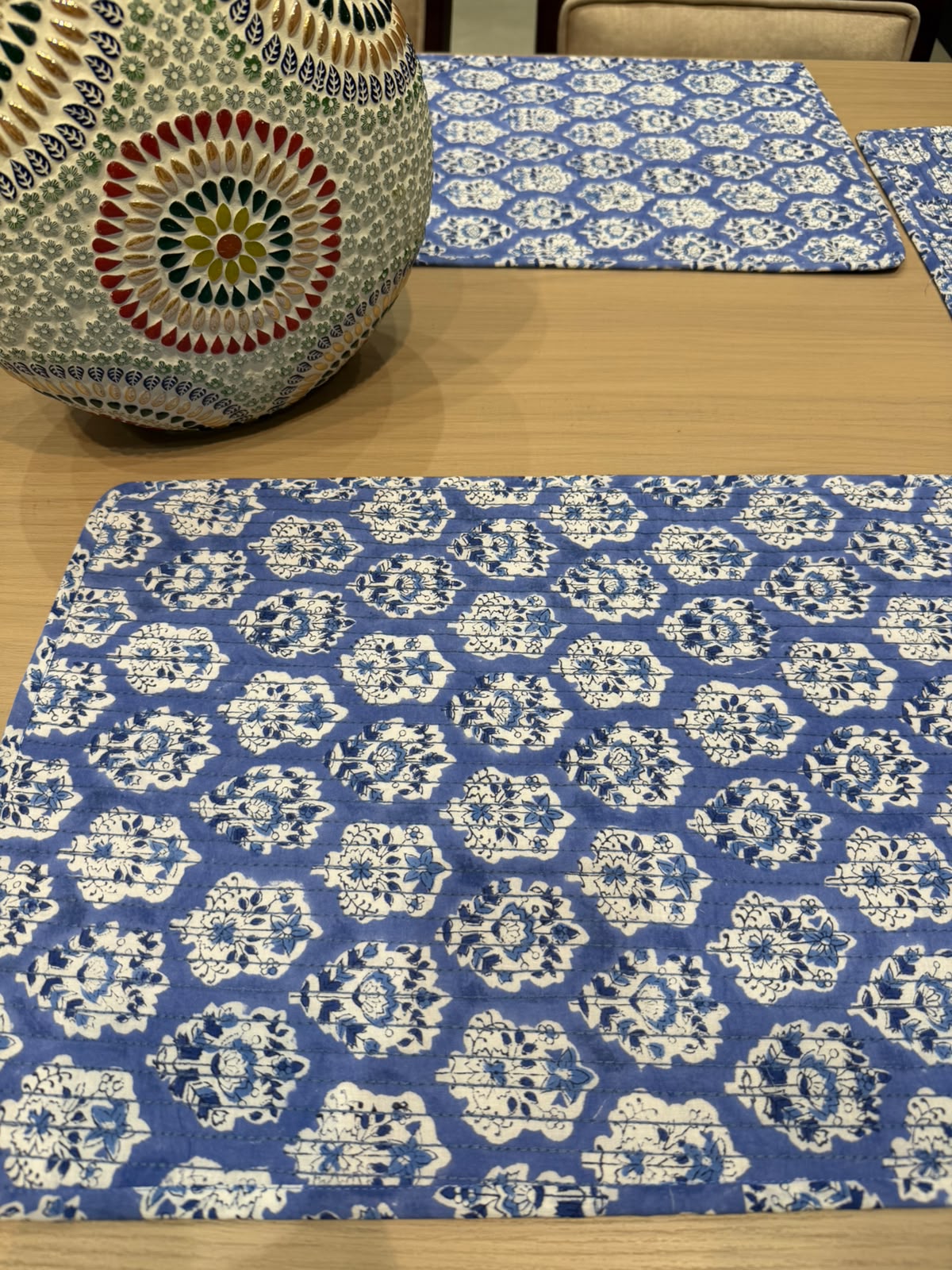 Cotton Quilted Dining Mat Set