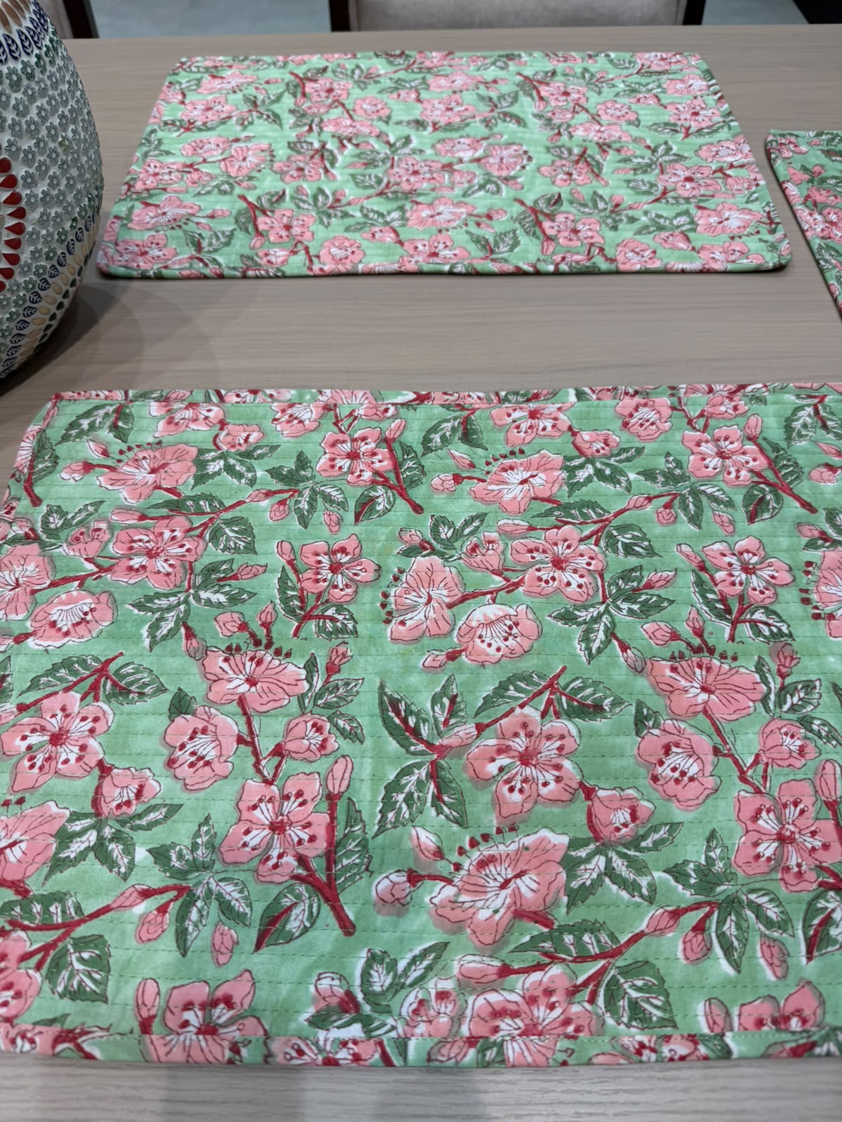 Cotton Quilted Dining Mat Set