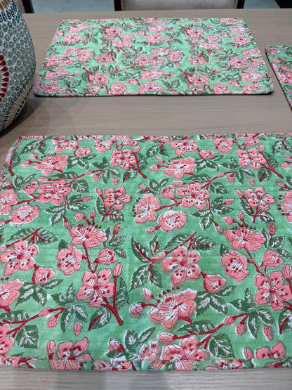 Cotton Quilted Dining Mat Set