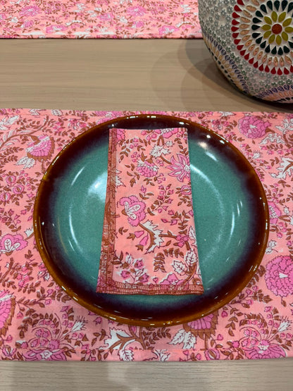 Cotton Quilted Dining Mat Set with Napkins