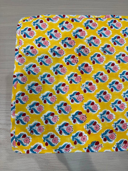 Cotton Quilted Dining Mat Set with Napkins