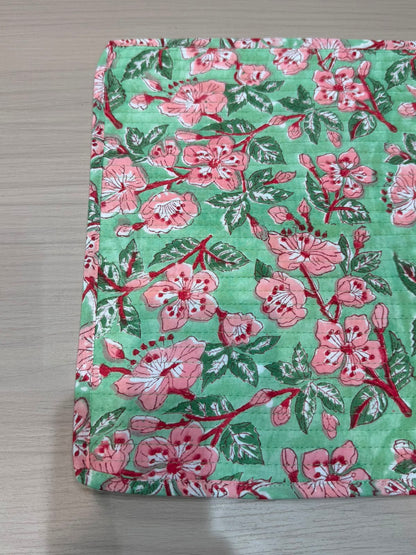 Cotton Quilted Dining Mat Set with Napkins