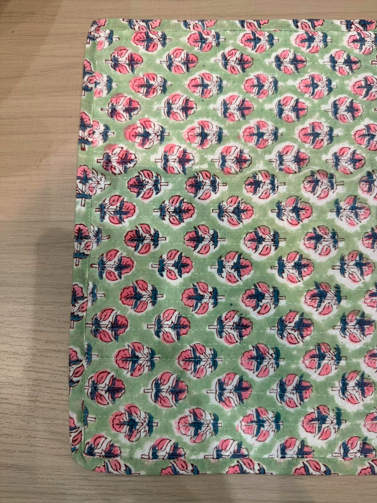 Cotton Quilted Dining Mat Set with Napkins