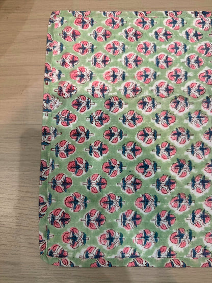 Cotton Quilted Dining Mat Set with Napkins
