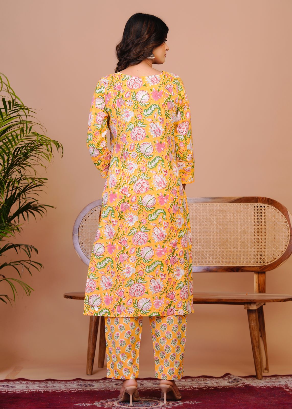 Yellow Blush Pakistani Lace Chiffon Dupatta Suit