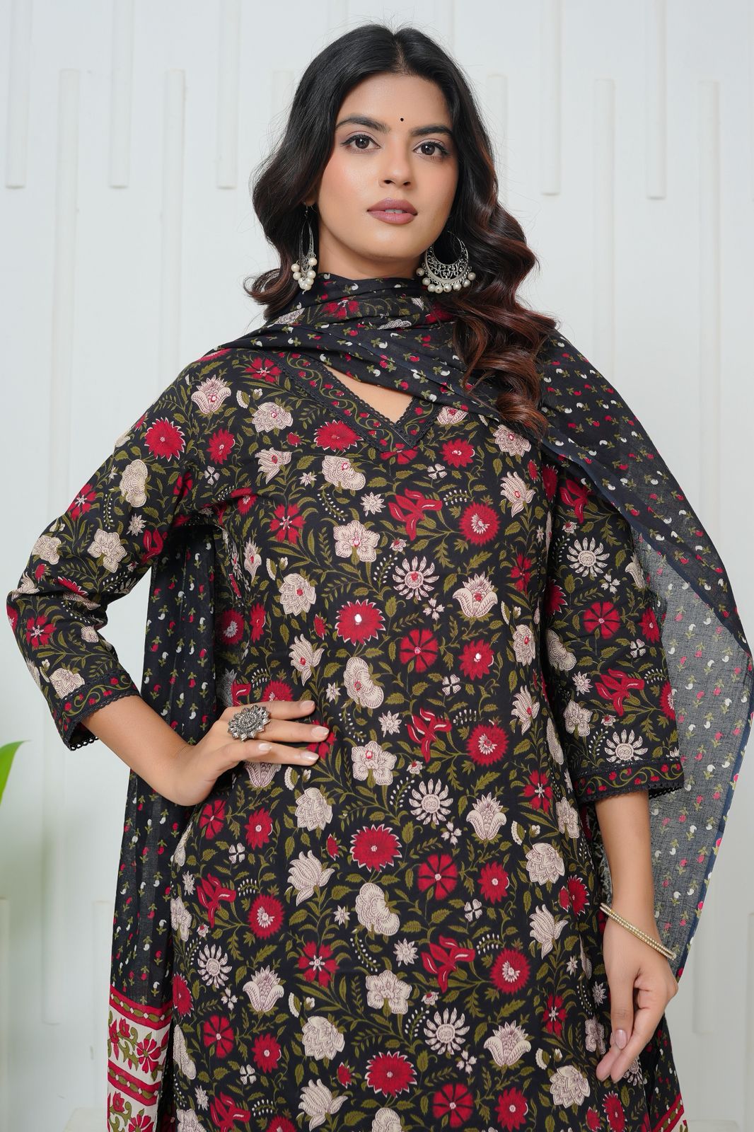 Black Mehfil Farsi Salwar Cotton Suit