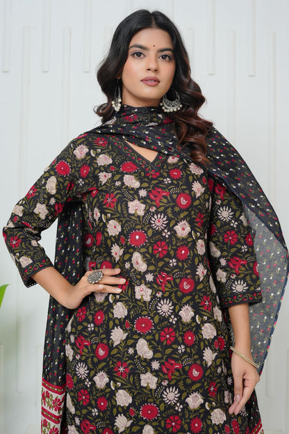 Black Mehfil Farsi Salwar Cotton Suit