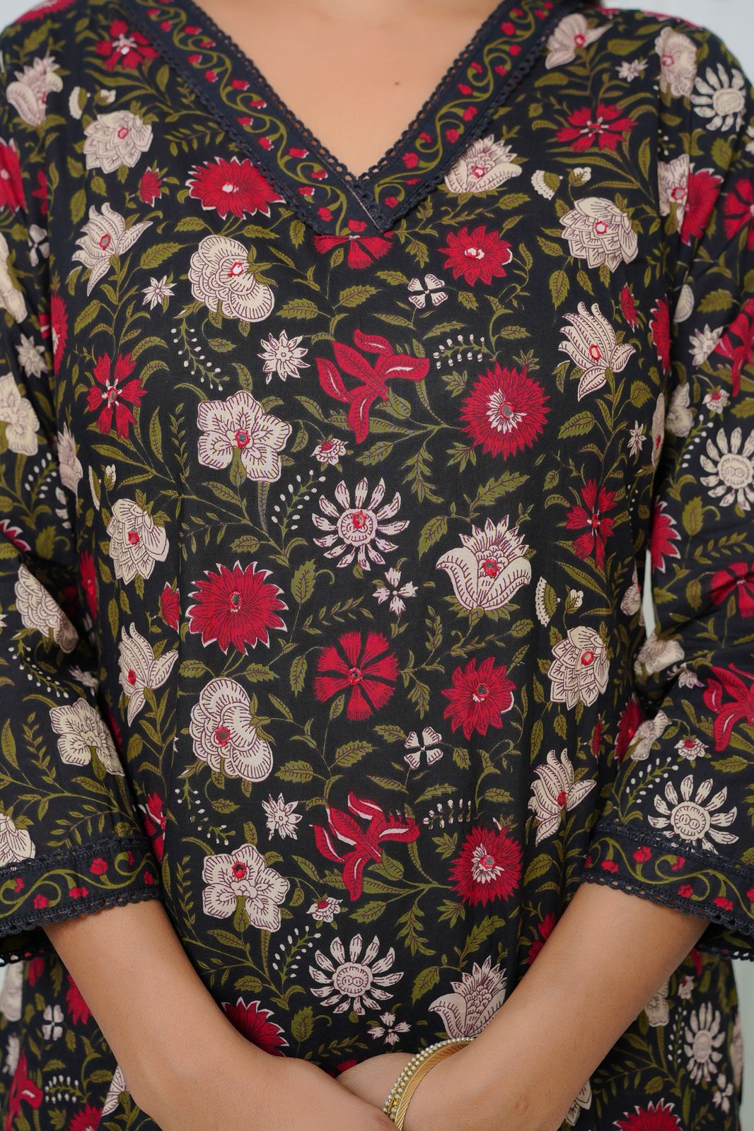 Black Mehfil Farsi Salwar Cotton Suit