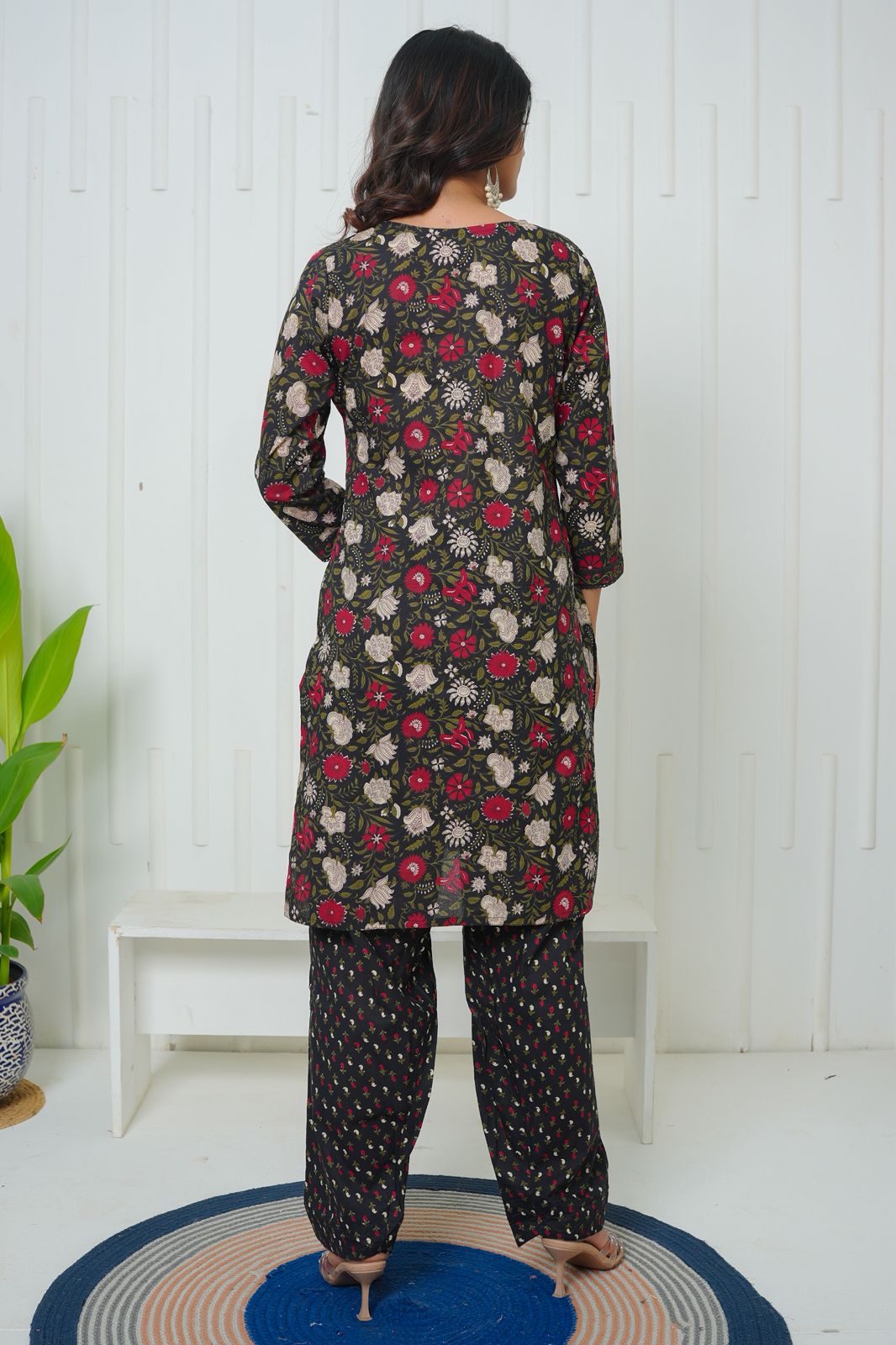 Black Mehfil Farsi Salwar Cotton Suit