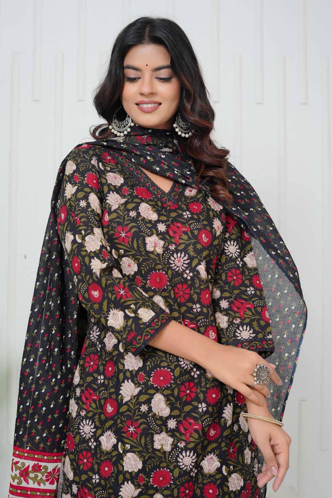 Black Mehfil Farsi Salwar Cotton Suit