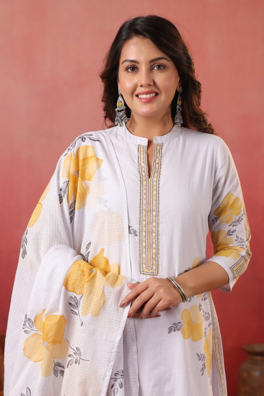 Lilac Charm Cotton Silli Suit