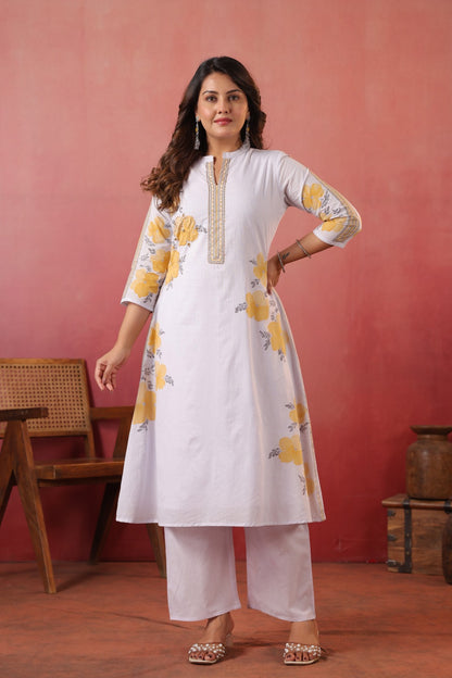 Lilac Charm Cotton Silli Suit