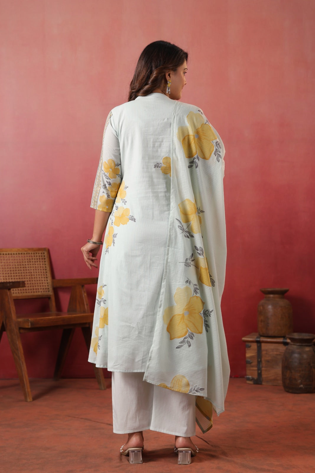 Mint Charm Cotton Silli Suit