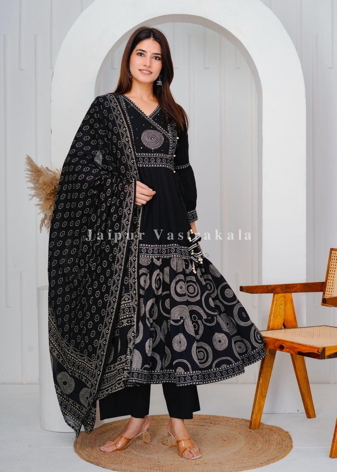 hand block printed kurta set with dupatta