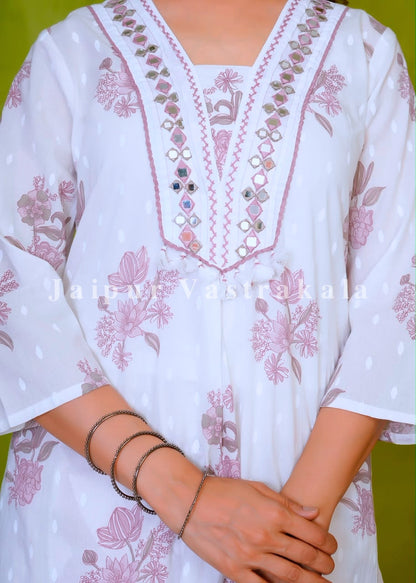 Soothing Muave Boota Cotton Dupatta Set