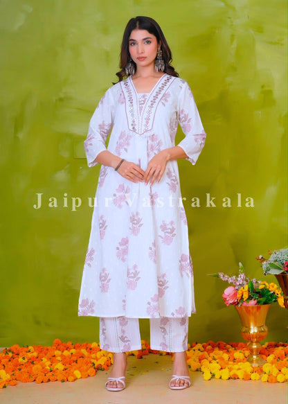 Soothing Muave Boota Cotton Dupatta Set