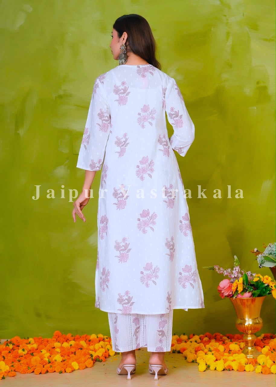 Soothing Muave Boota Cotton Dupatta Set