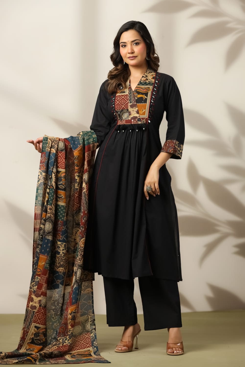 Black Heritage Patch Cotton Suit