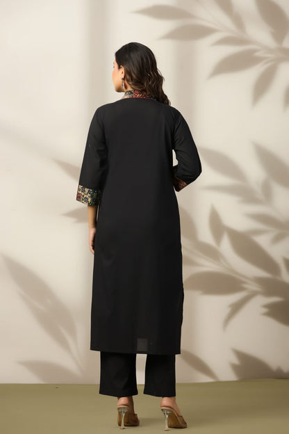 Black Heritage Patch Cotton Suit
