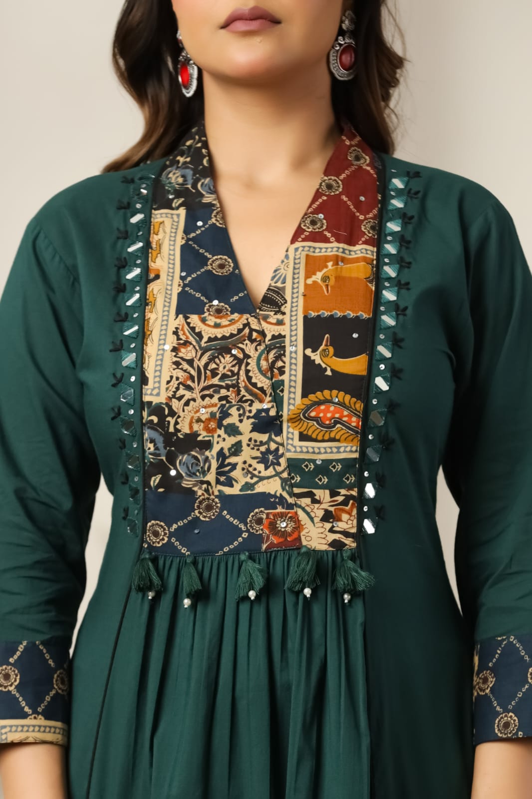 Green Heritage Patch Cotton Suit