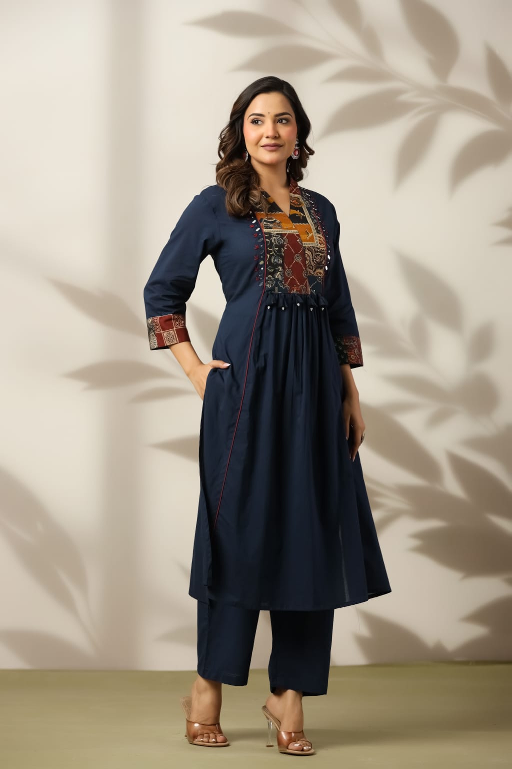 Navy Heritage Patch Cotton Suit
