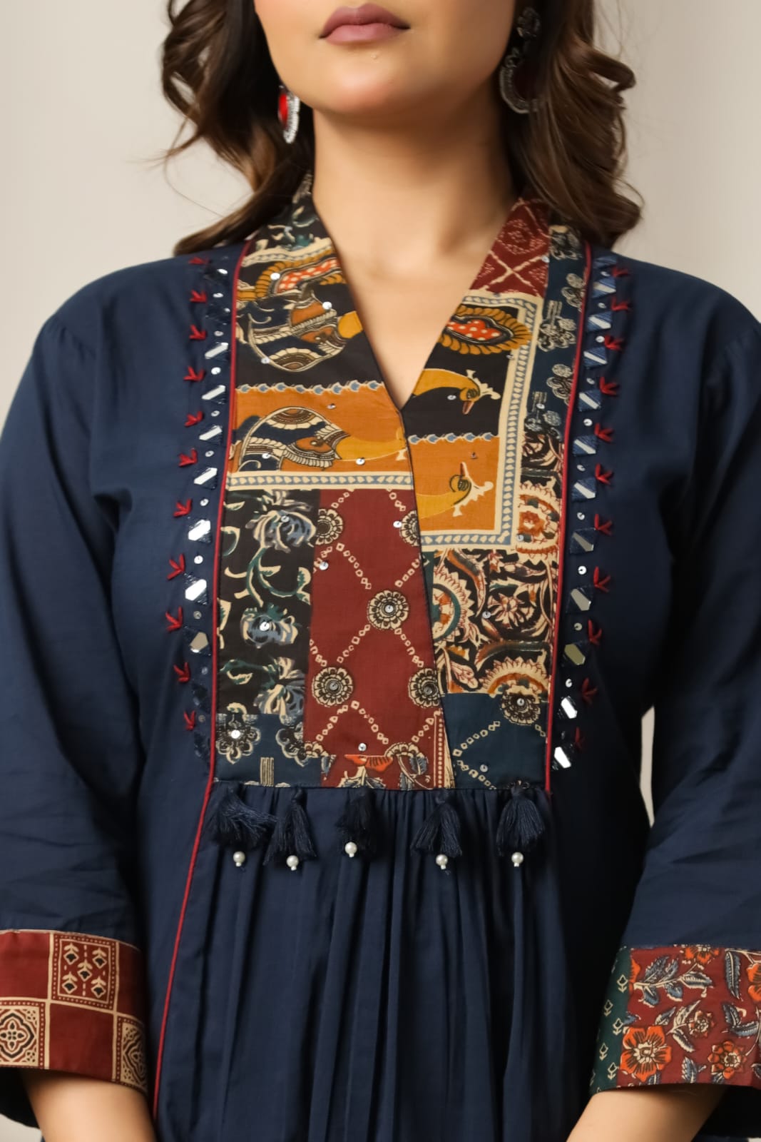 Navy Heritage Patch Cotton Suit