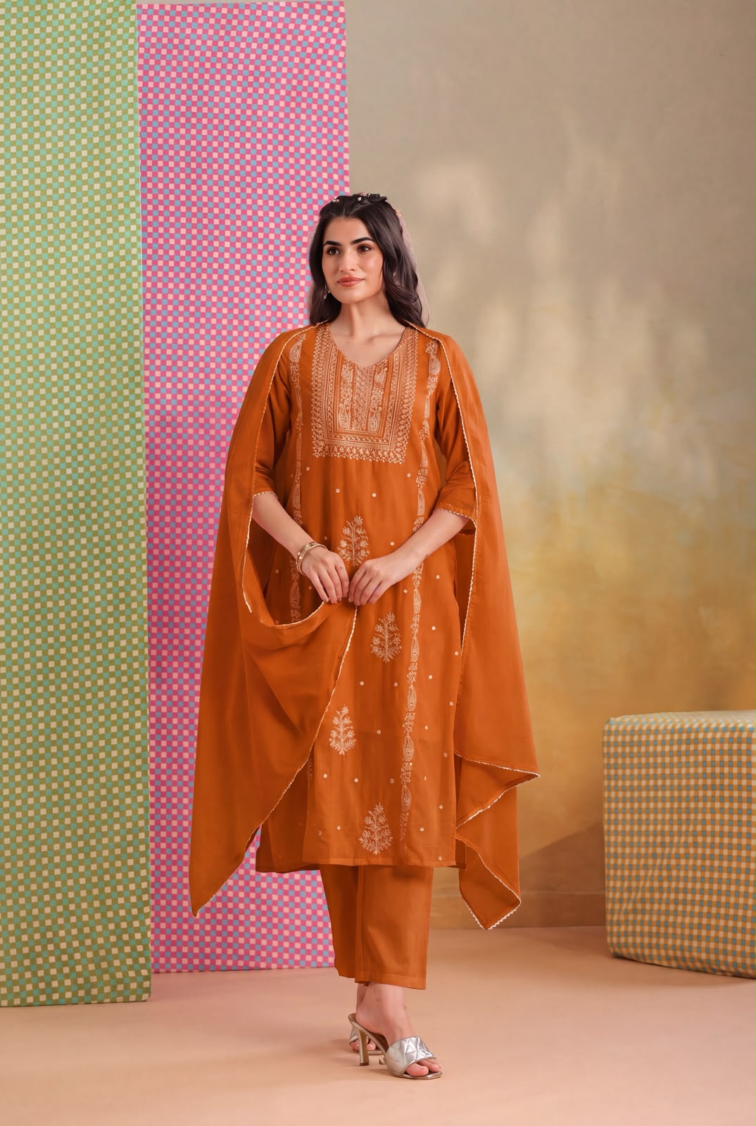 Embroidery Mul Cotton Suit