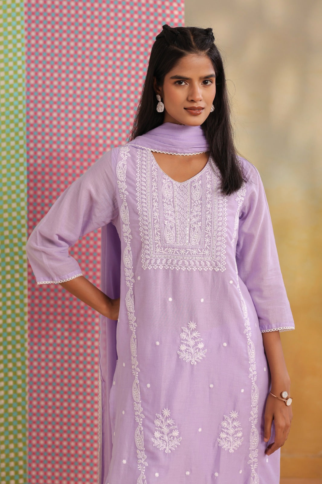 Embroidery Mul Cotton Suit