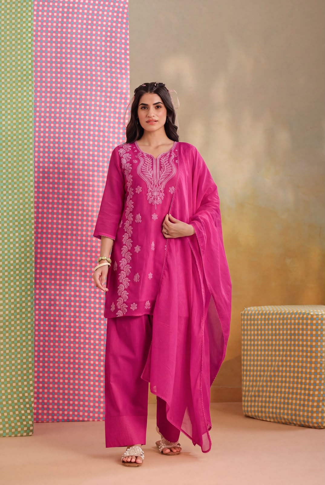 Embroidery Mul Cotton Suit