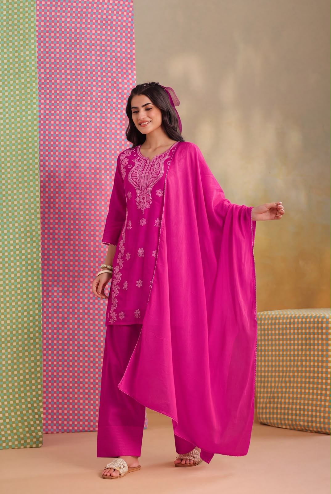 Embroidery Mul Cotton Suit