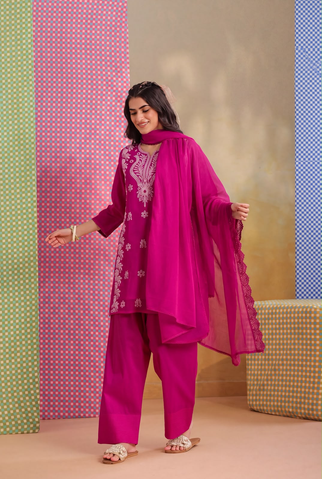 Embroidery Mul Cotton Suit